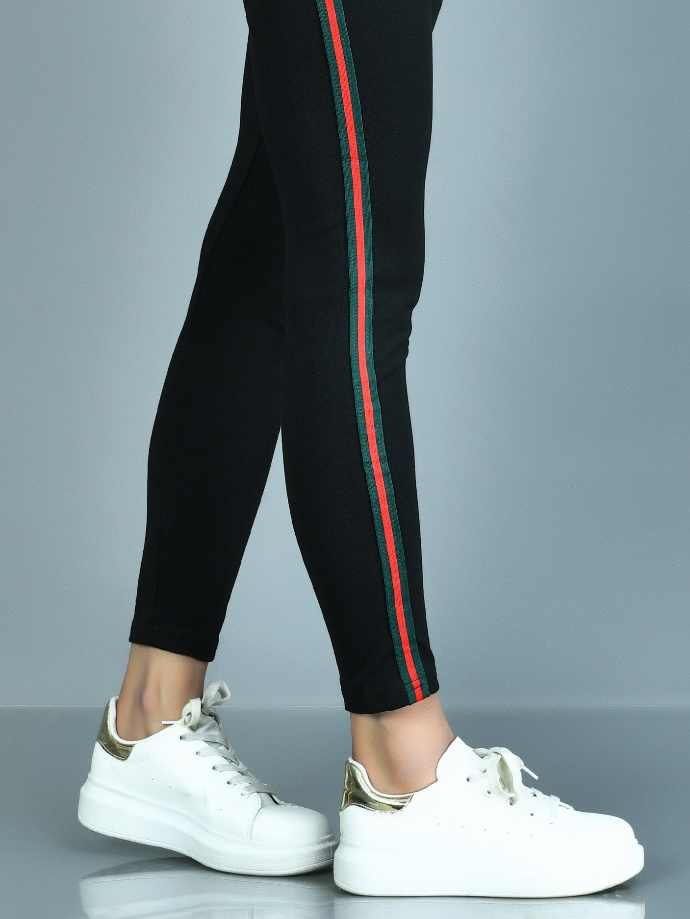 Dual Tone Striped Tights
