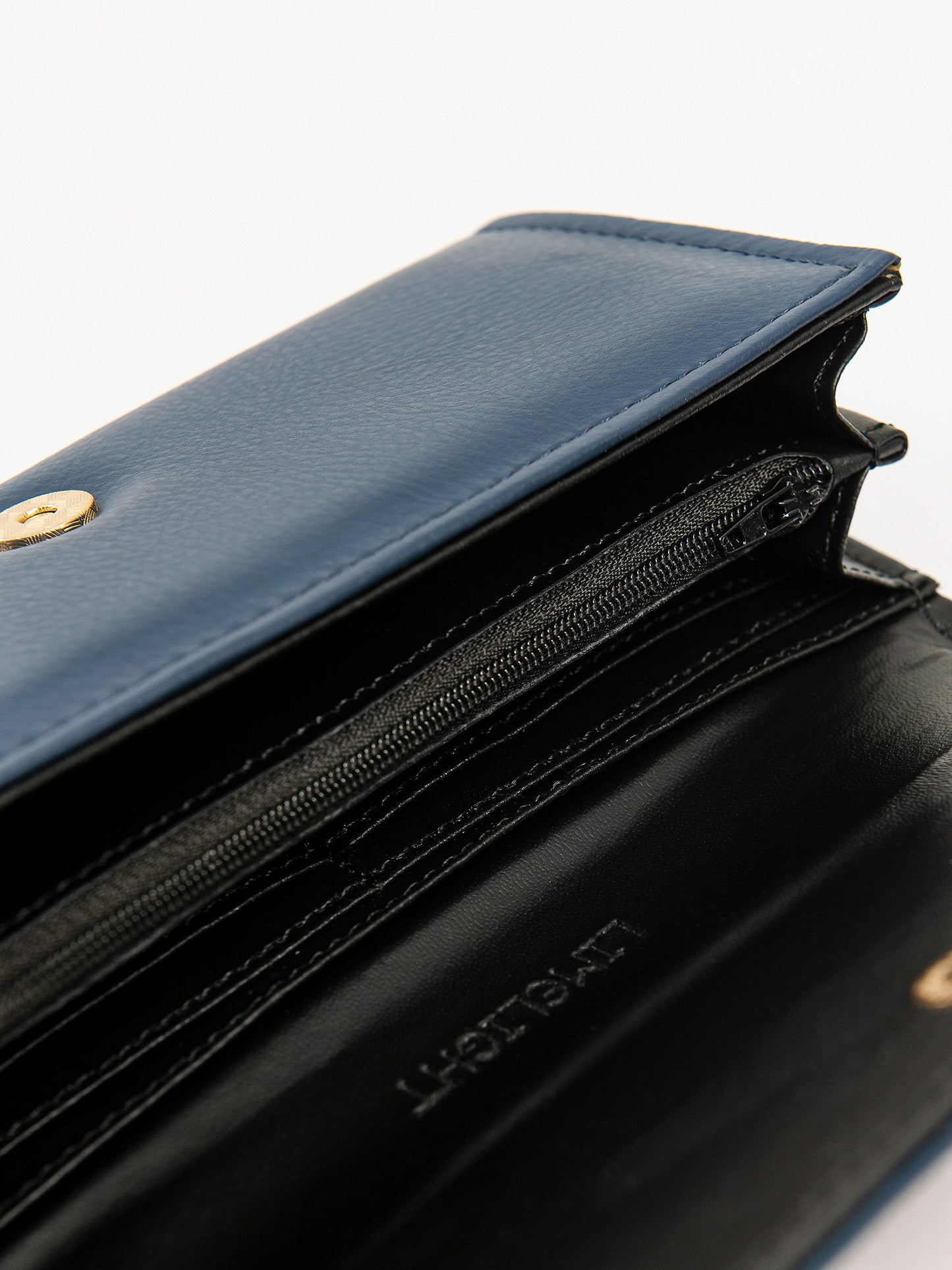 Metallic Brooch Wallet