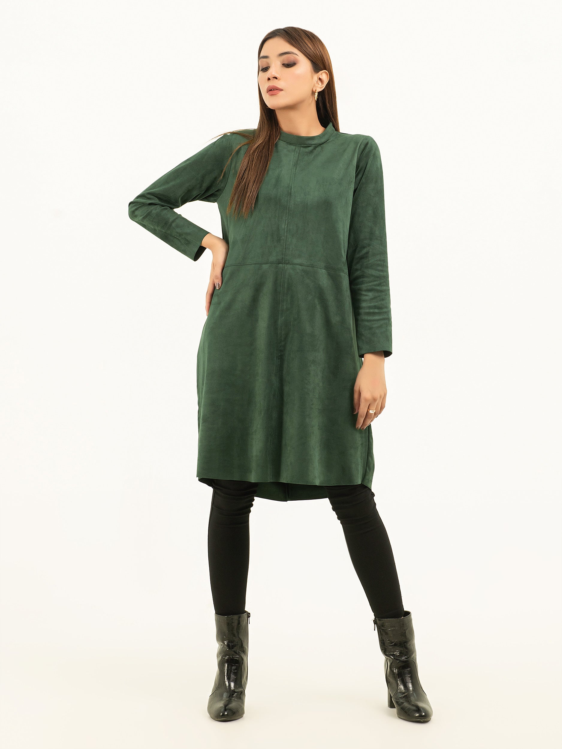 Suede Short Dress Limelightpk Suede Short Dress Limelightpk