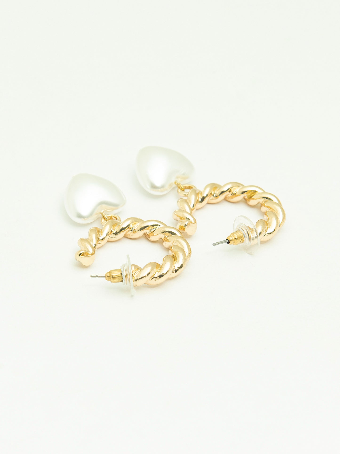Heart C-Hoop Earrirngs