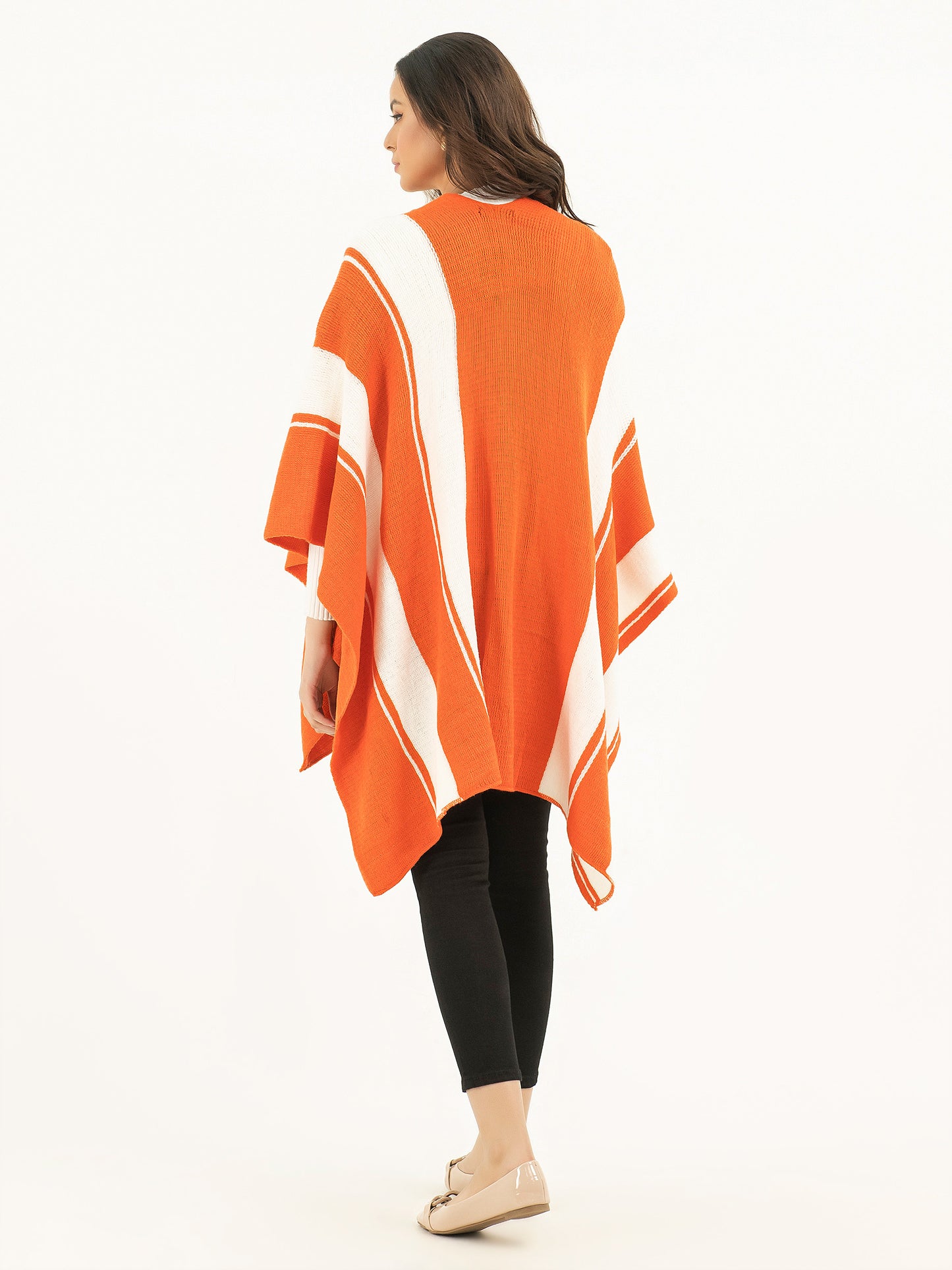 Buckled Two Tone Cape Shawl