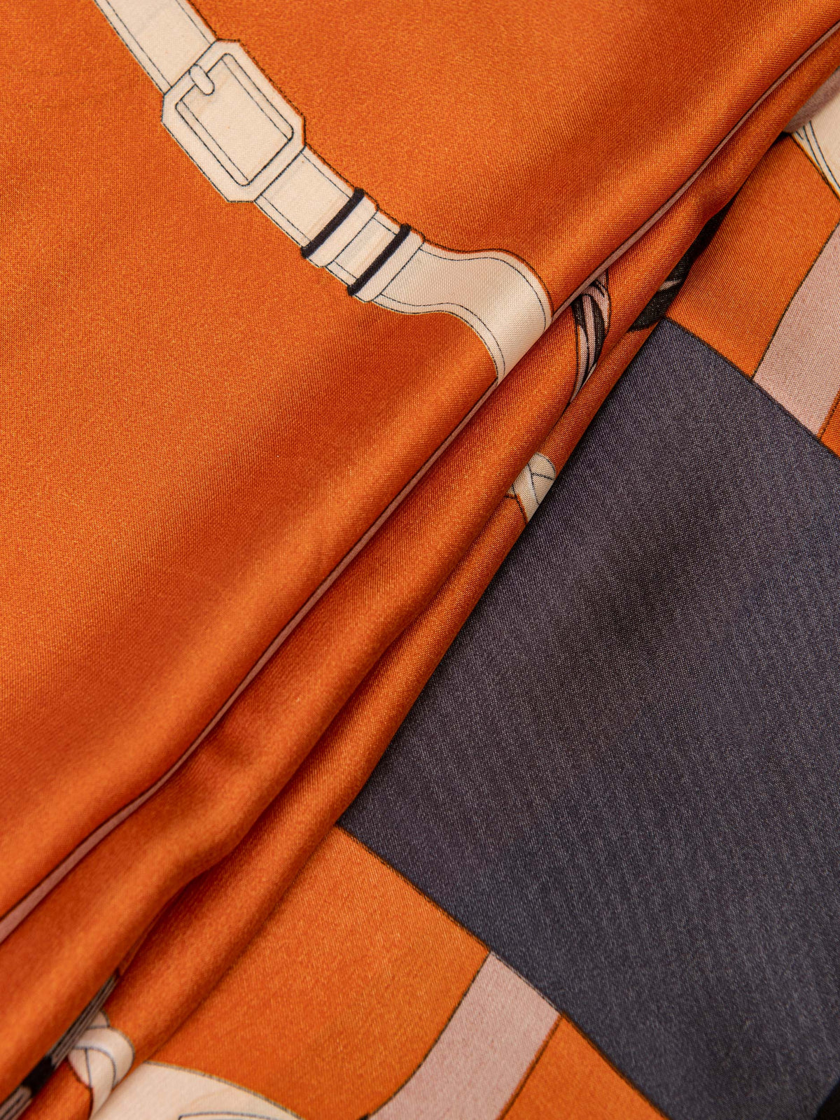 Multi-Tone Printed Silk Scarf