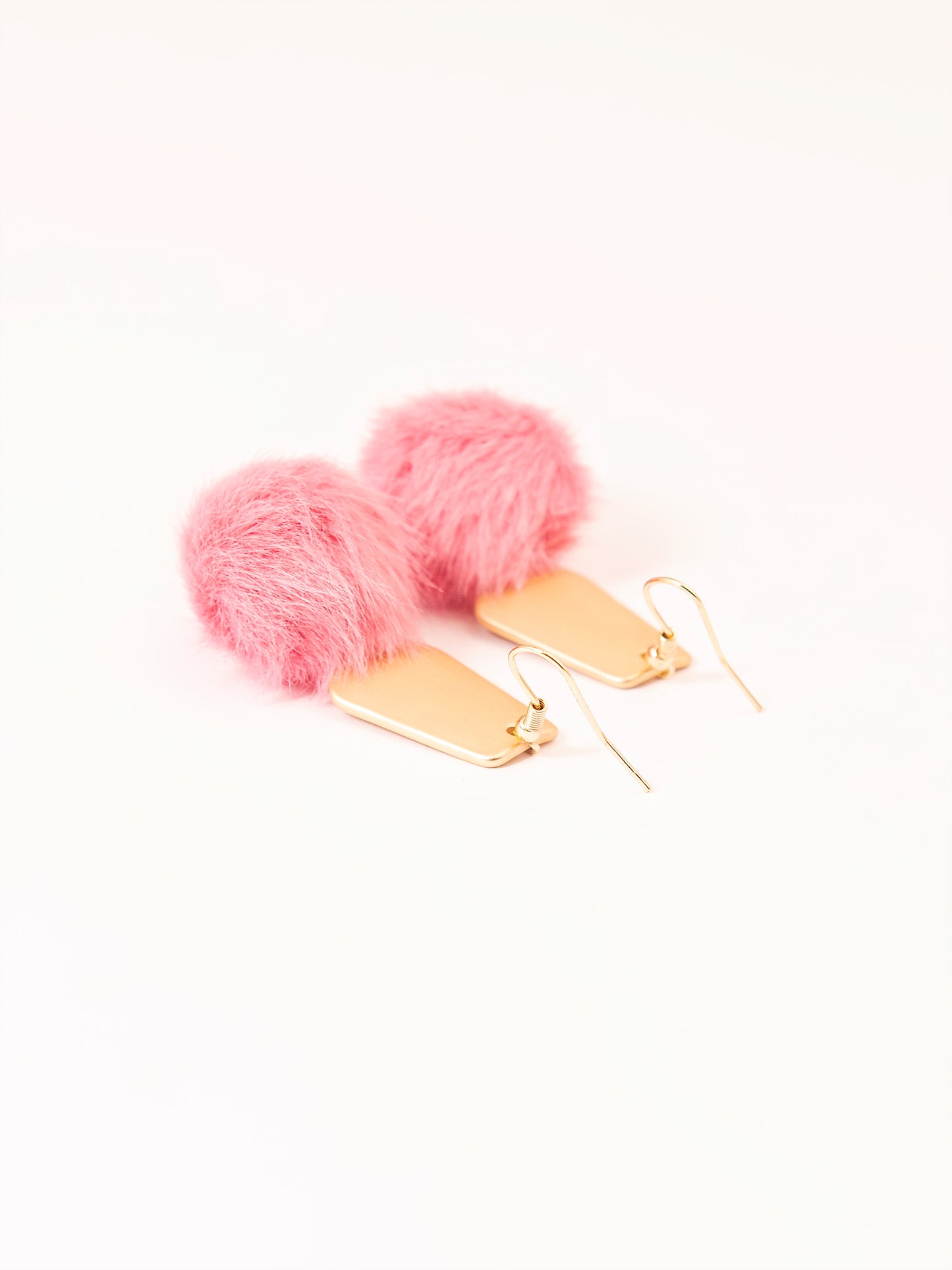 Pompom Drop Earrings