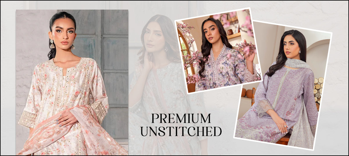 Premium Embroidered Dresses | Unstitched Embroidered Suits For Women By Limelight