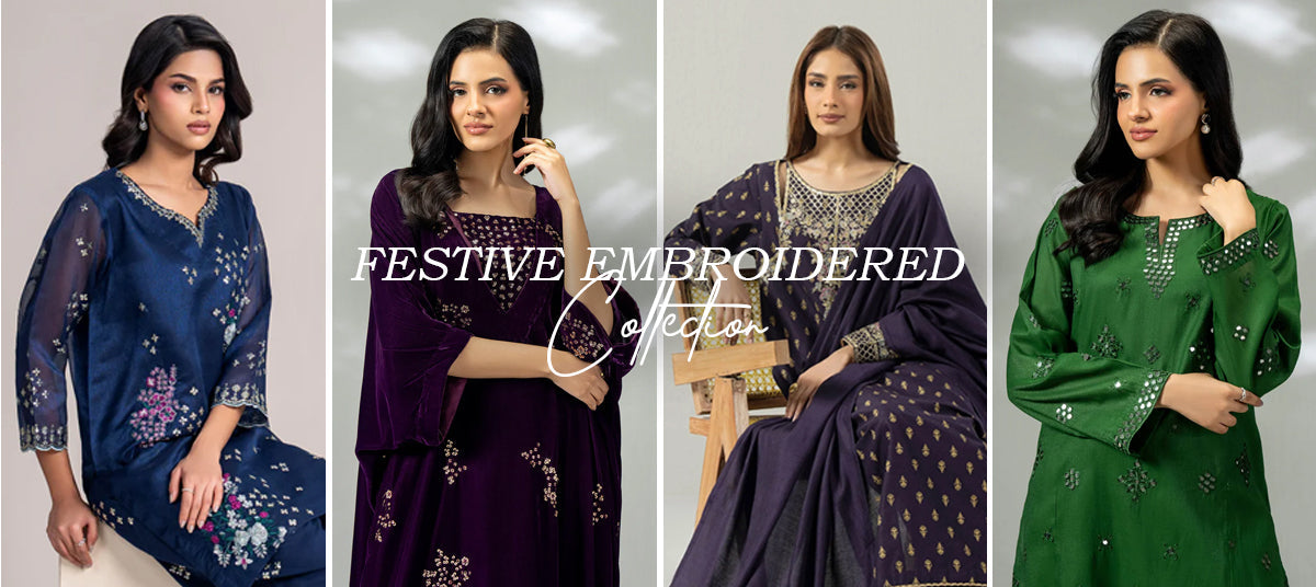 Ready to Wear Festive and Signature Embroidered Dresses - Limelight