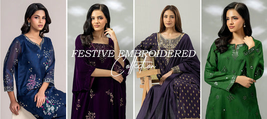 Ready to Wear Festive and Signature Embroidered Dresses - Limelight