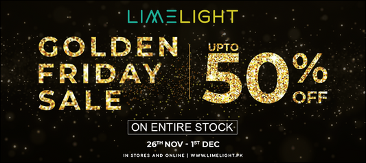 Entire Stock Golden Friday Sale- Up to 50% Off at Limelight