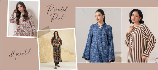 Women's Printed Pret Dresses - Limelight