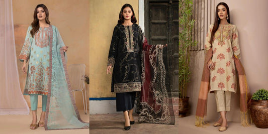 Be the Style Icon with Limelight Jacquard Dresses Winter Collection '22