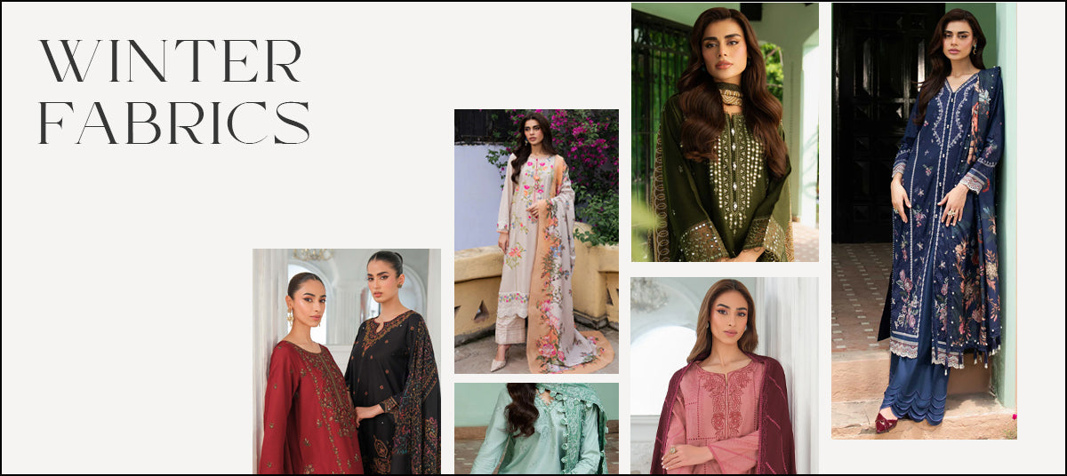 Unstitched Winter Dresses - Limelight
