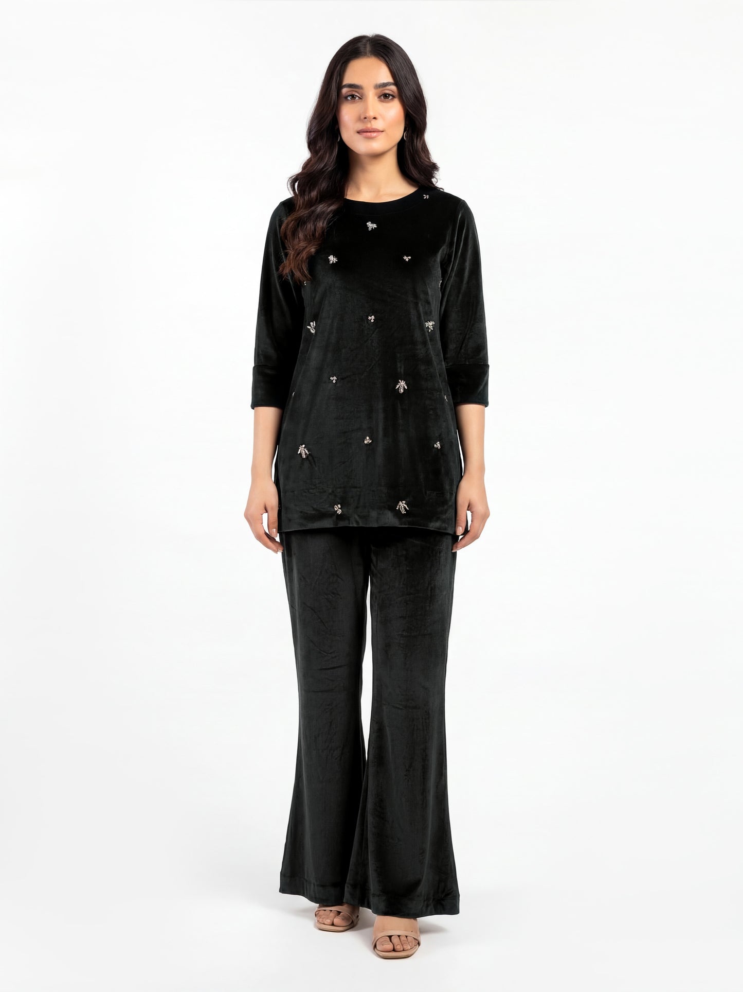 Velour Co-ord Set- Embellished