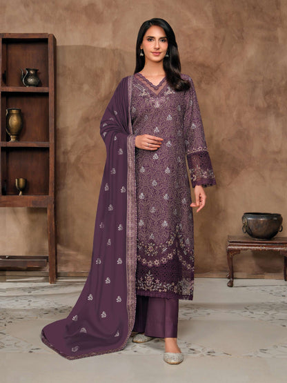 3 Piece Khaddar Suit-Embroidered (Unstitched)