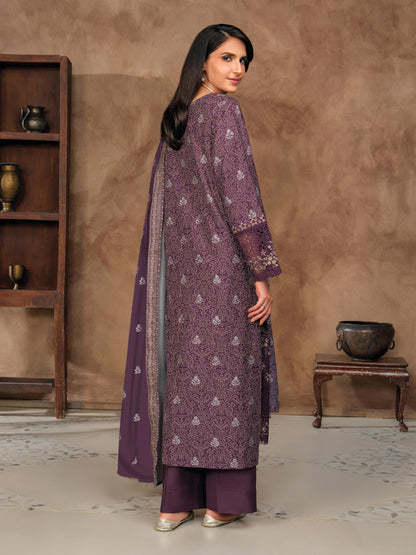 3 Piece Khaddar Suit-Embroidered (Unstitched)