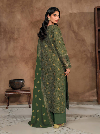 3 Piece Khaddar Suit-Embroidered (Unstitched)