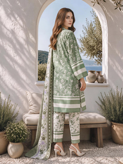 3 Piece Slub Khaddar Suit (Unstitched)