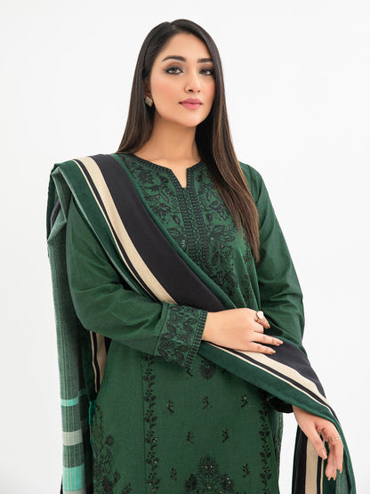 3 Piece Yarn Dyed Suit-Embroidered(Pret)