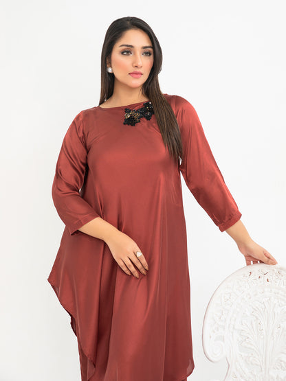 2 Piece Silk Suit-Embroidered (Pret)