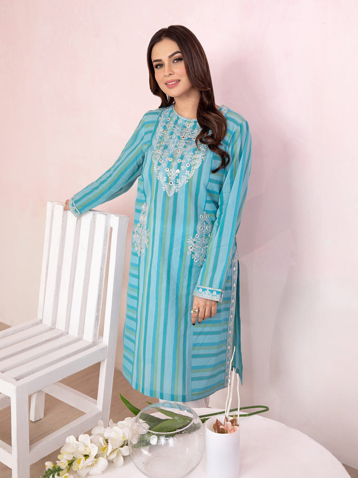 Yarn Dyed Shirt-Embroidered (Pret)