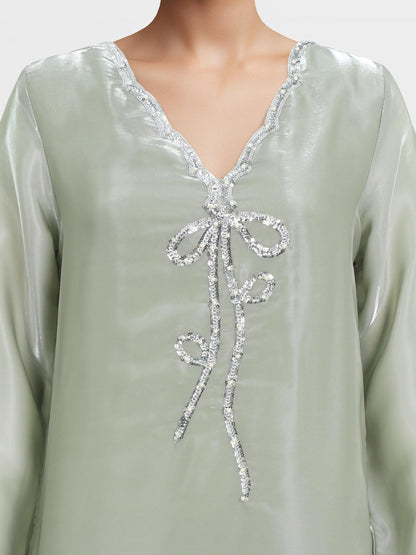 2 Piece Silk Suit- Embellished (Pret)