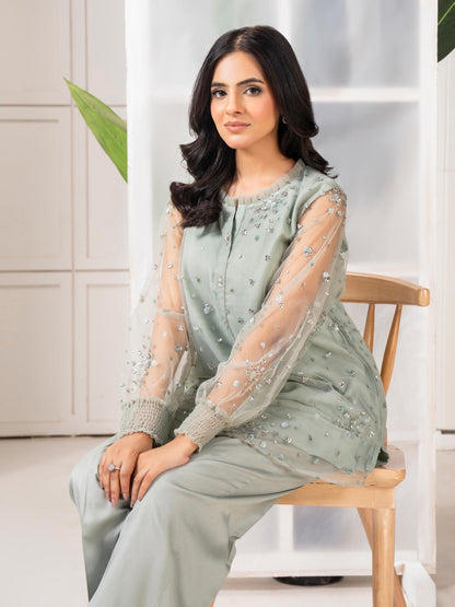 Net Co-ord Set-Embroidered (Pret)