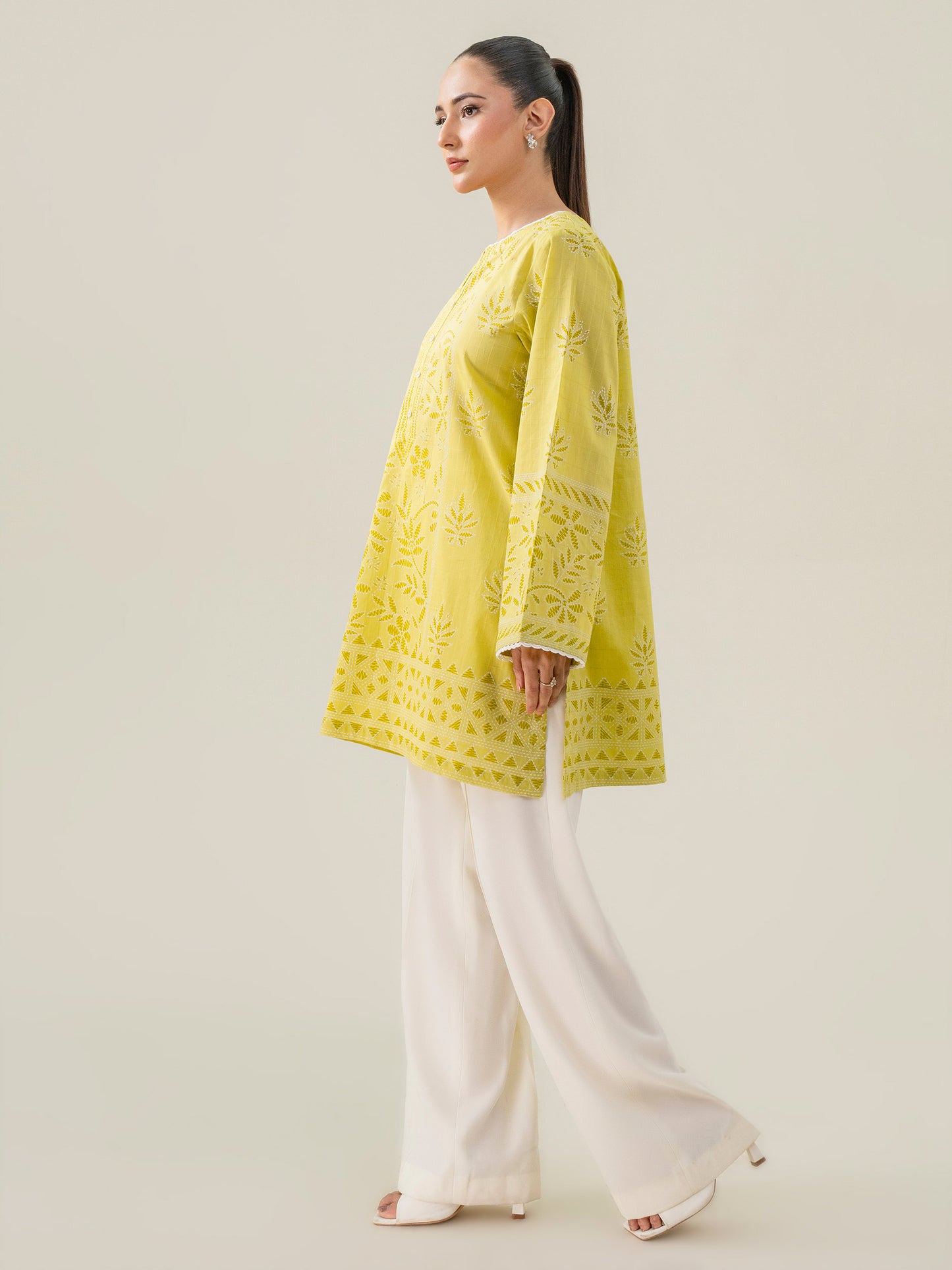 Lawn Kurti-Paste Print (Pret)