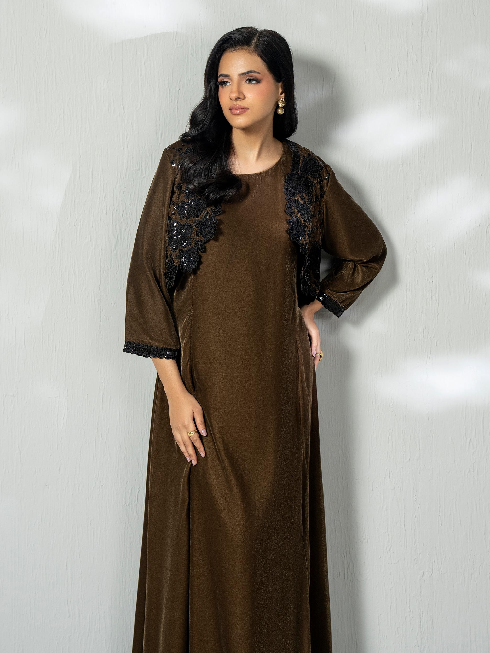 Velvet Bolero Dress (Pret) Limelightpk Velvet Bolero Dress (Pret) Limelightpk