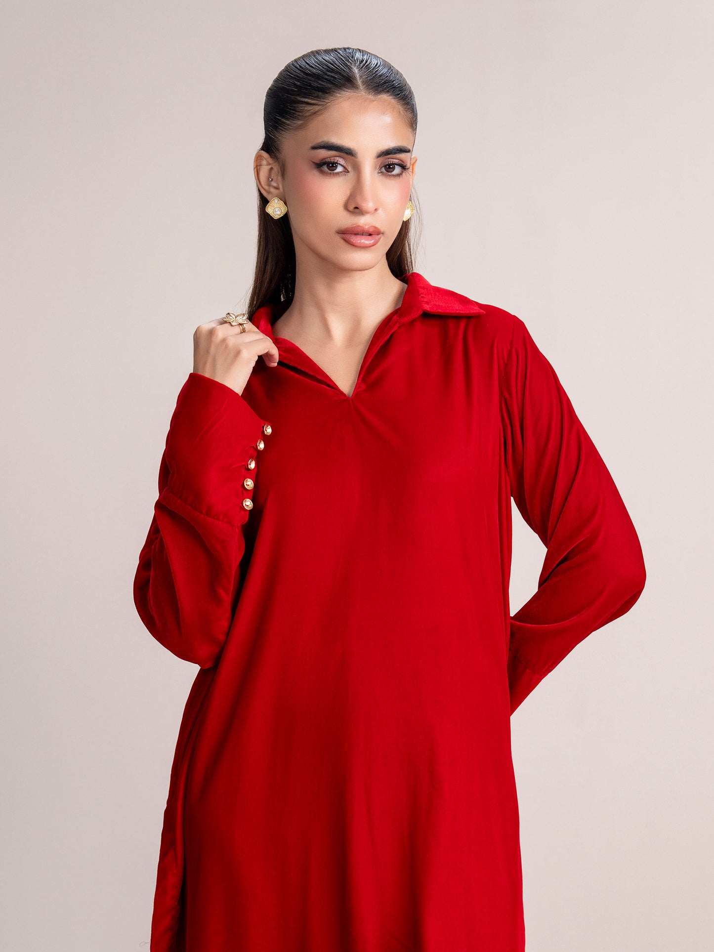 2 Piece Velvet Suit (Pret)