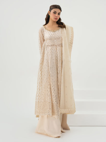 3 Piece Organza Suit-Embroidered (Pret)