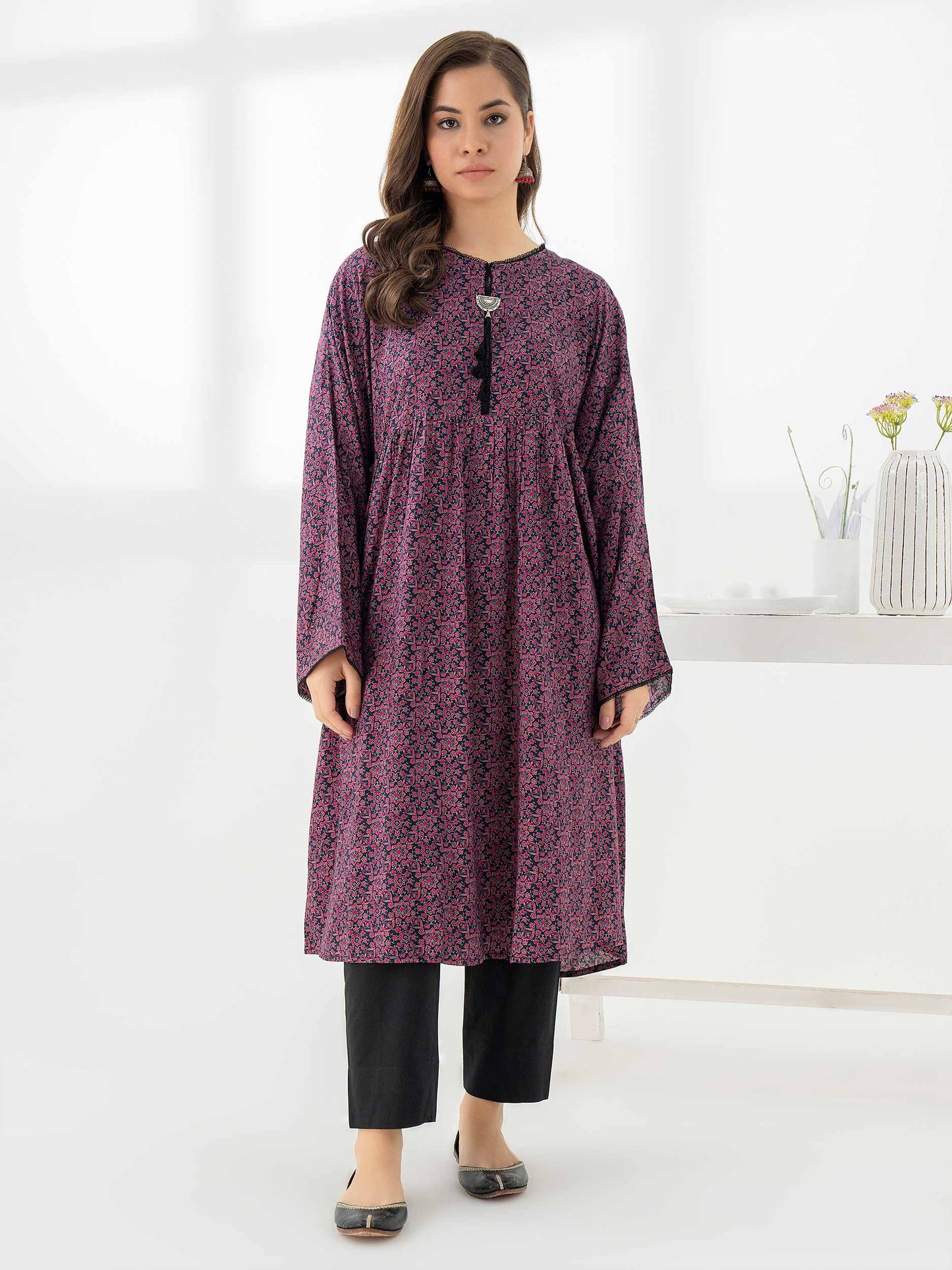Linen Shirt-Printed (Pret)