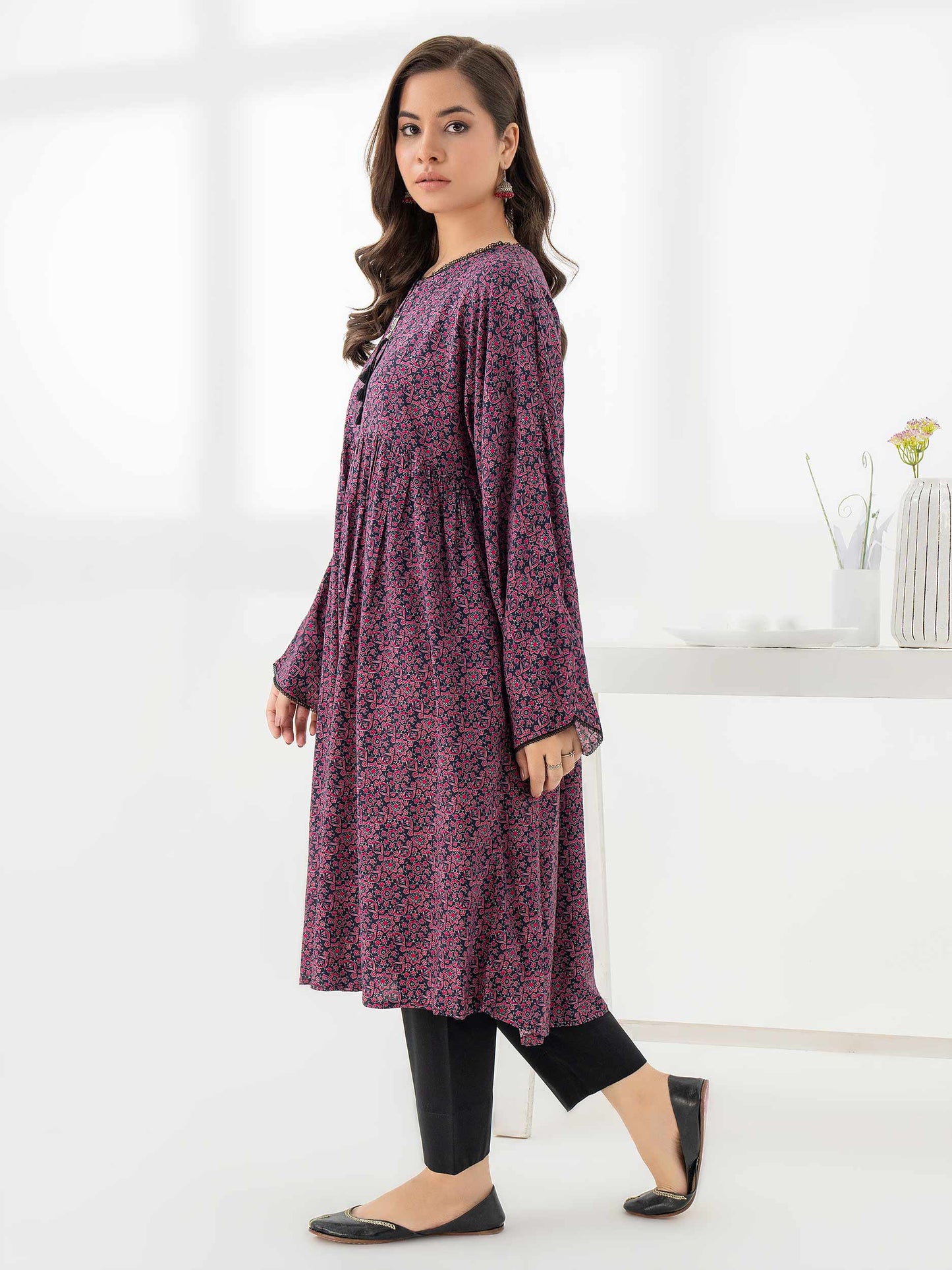 Linen Shirt-Printed (Pret)