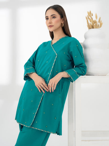 2 Piece Cambric Suit-Embroidered (Pret)