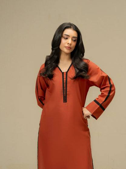 2 Piece Khaddar Suit-Embroidered (Pret)