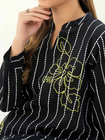 2 Piece Khaddar Suit-Embroidered (Pret)