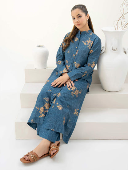2 Piece Khaddar Suit-Paste Print (Pret)