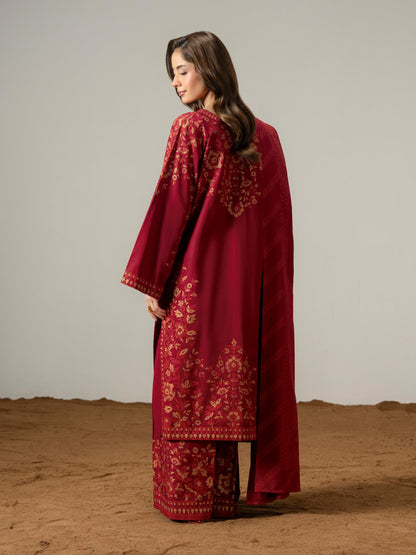 3 Piece Khaddar Suit-Paste Print (Pret)