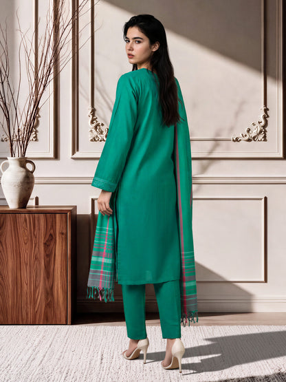 3 Piece Khaddar Suit-Embroidered (Pret)