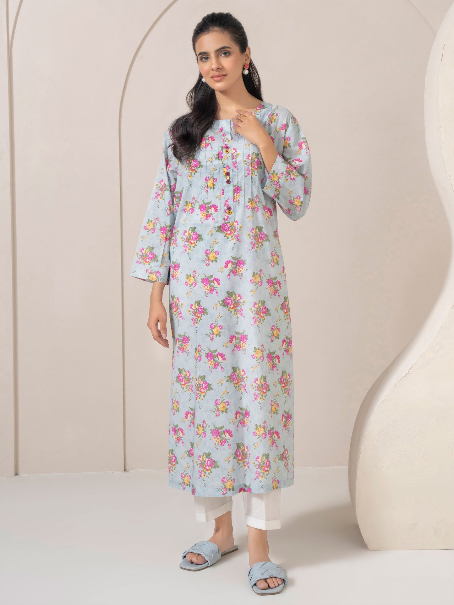 Lawn Shirt-Printed (Pret)