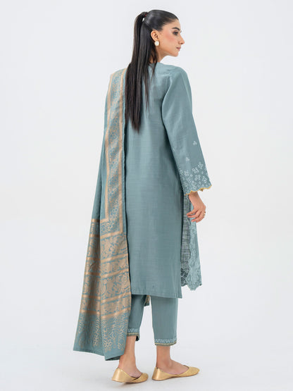 3 Piece Khaddar Suit-Embroidered (Pret)