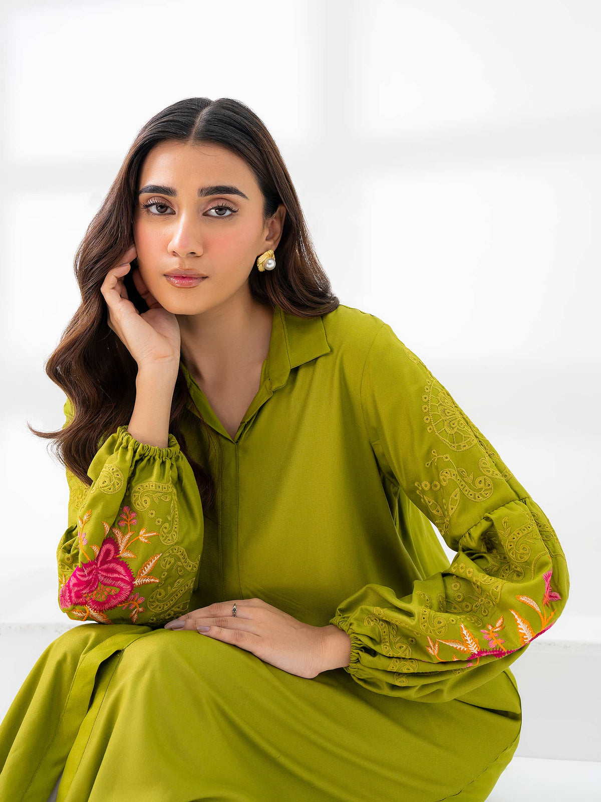 Crepe Tunic- Embroidered (Pret)