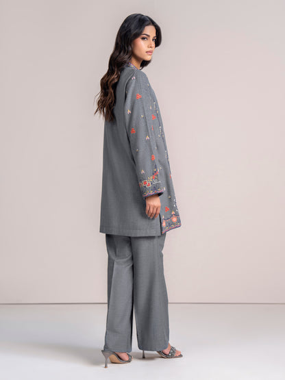Yarn Dyed Co-ord Set- Embroidered