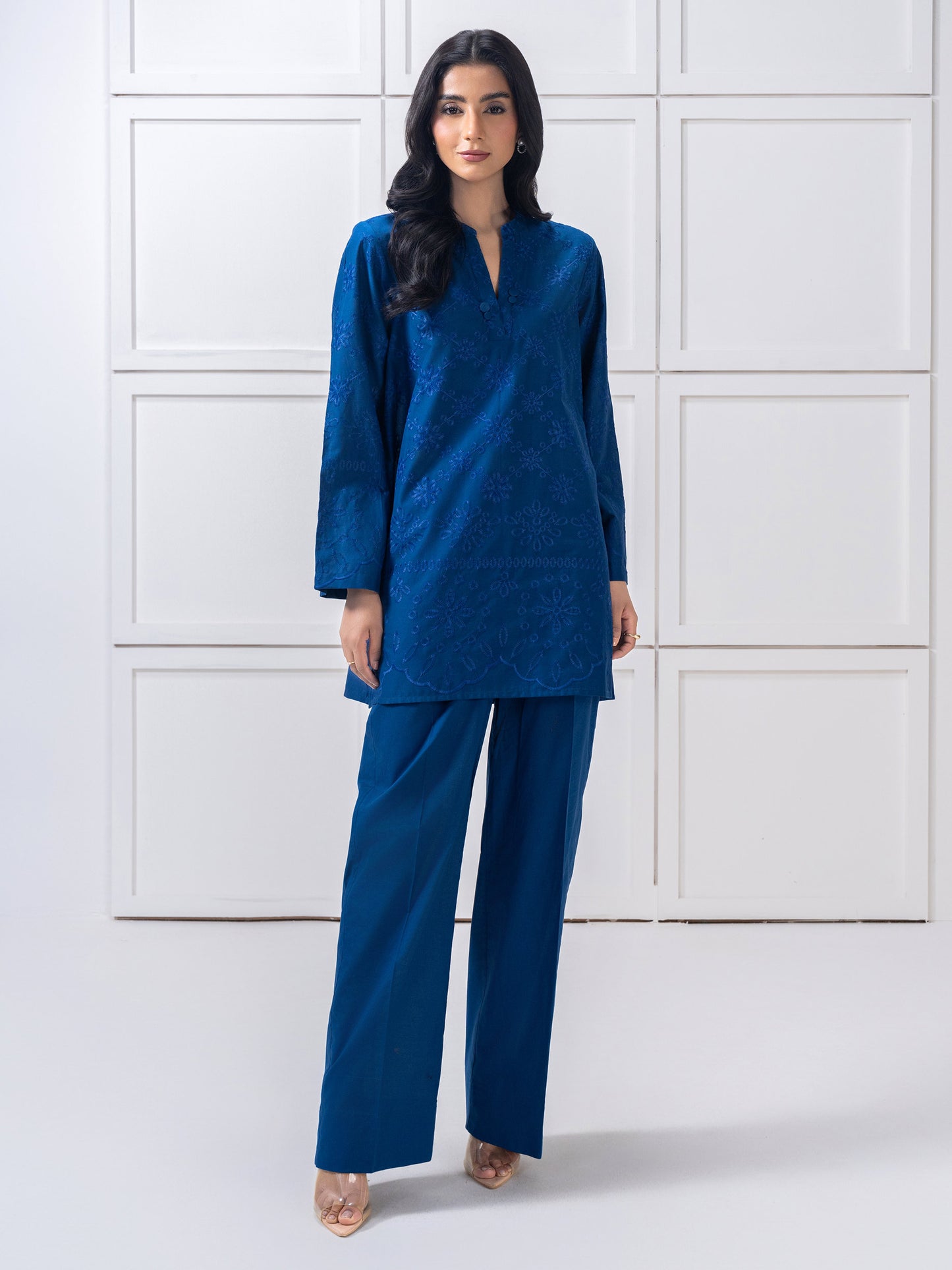 Lawn Co-Ord Set-Embroidered (Pret)