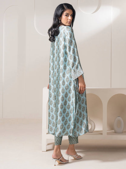 2 Piece Silk Suit-Embroidered (Pret)