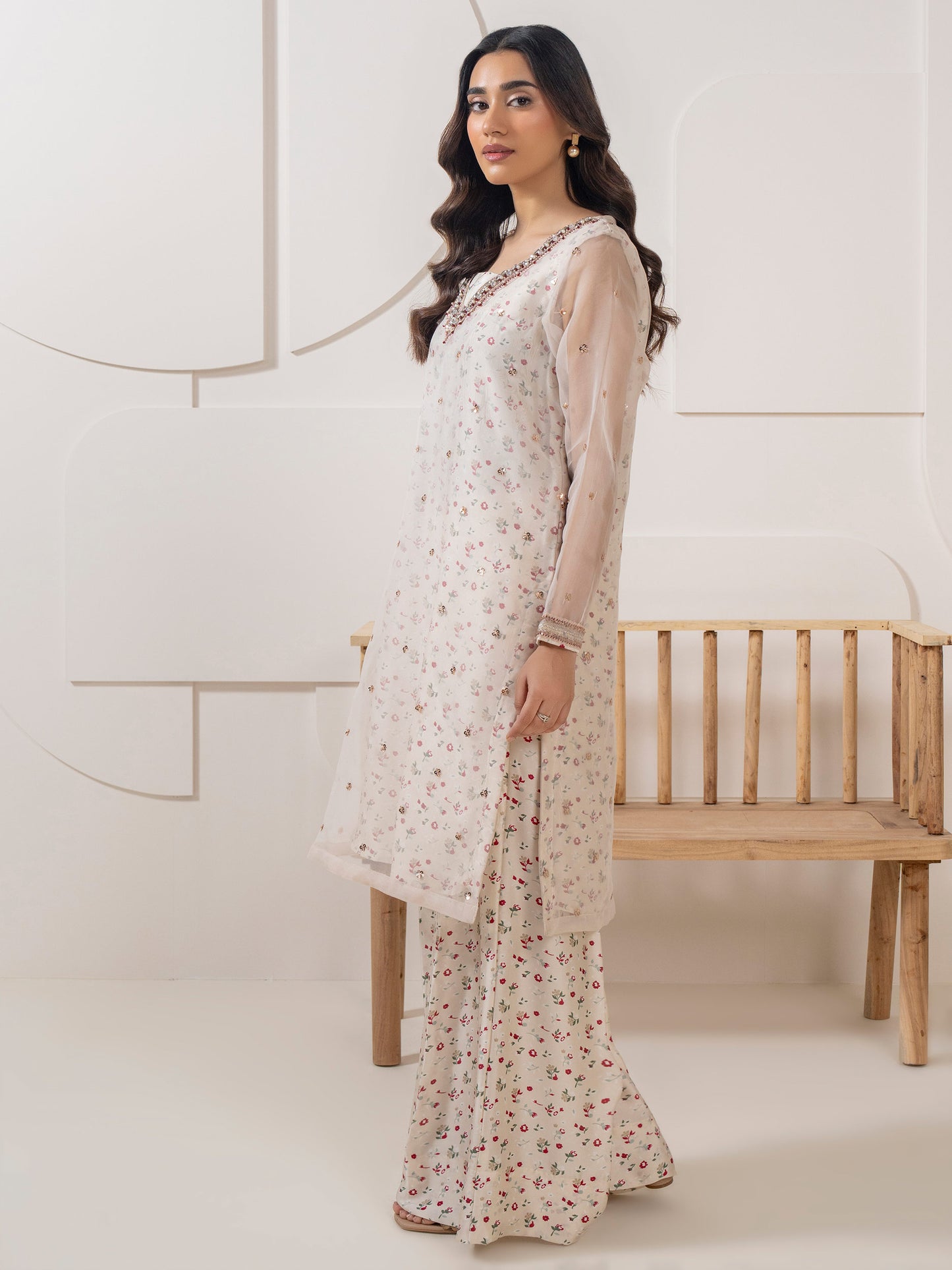 2 Piece Silk Suit-Embroidered (Pret)