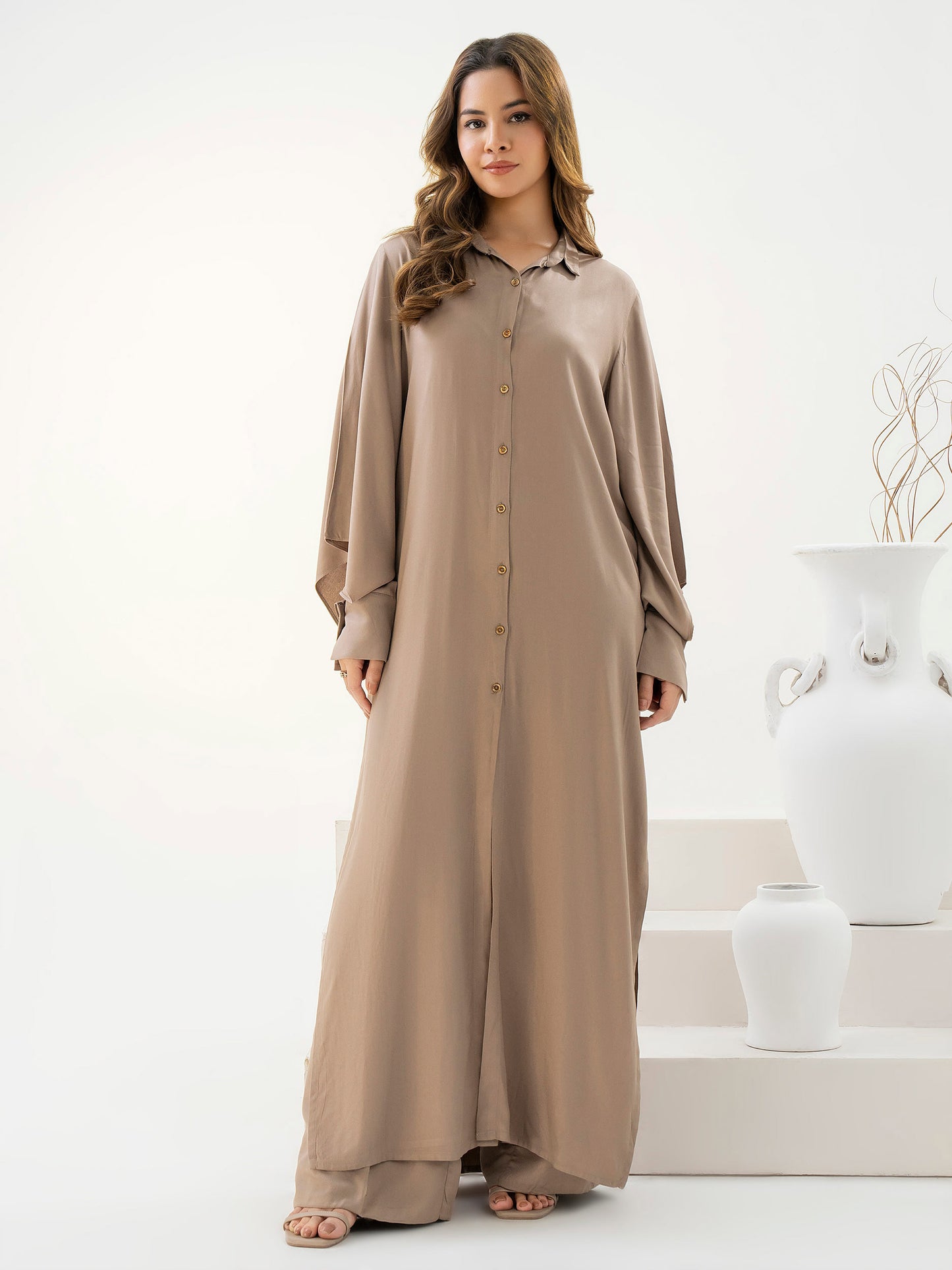 2 Piece Crepe Suit-Dyed (Pret)