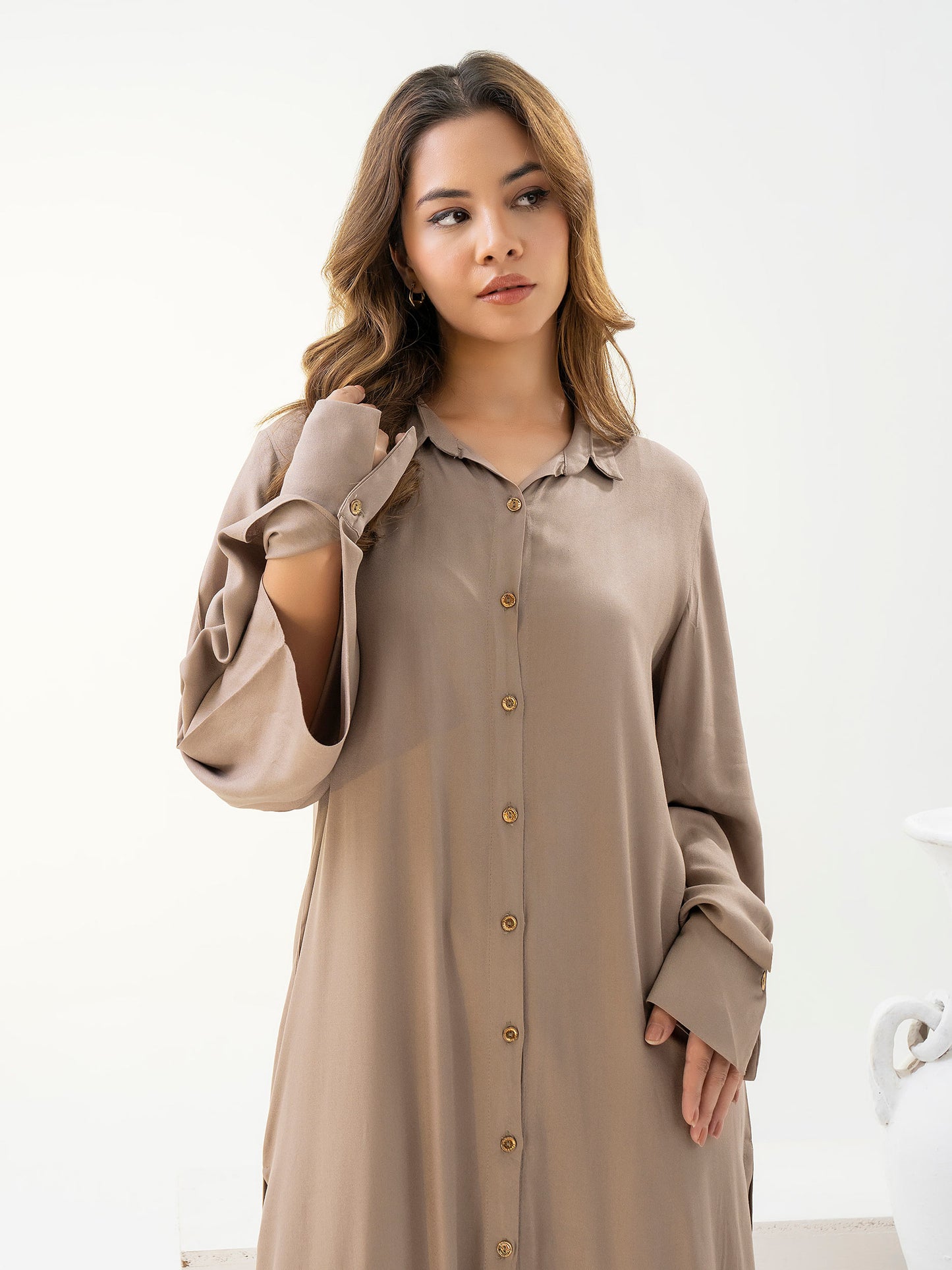 2 Piece Crepe Suit-Dyed (Pret)