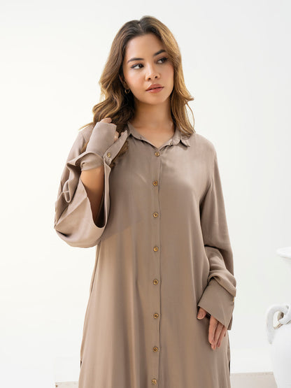 2 Piece Crepe Suit-Dyed (Pret)