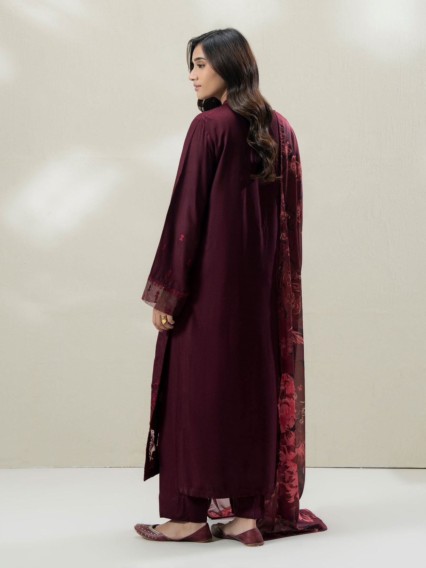 3-Piece Crepe Suit- Embroidered (Pret)