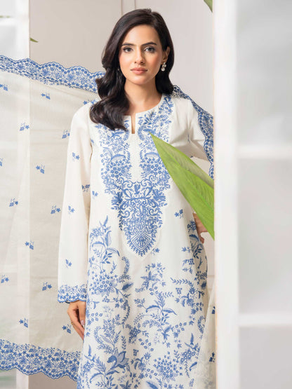 3 Piece Lawn Suit-Embroidered (Pret)