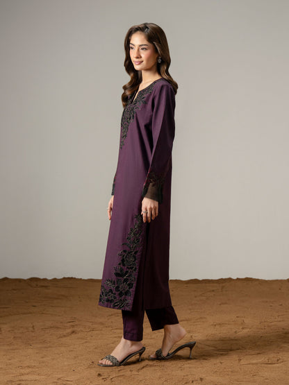 2 Piece Yarn Dyed Suit-Embroidered (Pret)