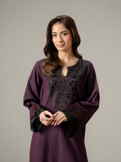 2 Piece Yarn Dyed Suit-Embroidered (Pret)